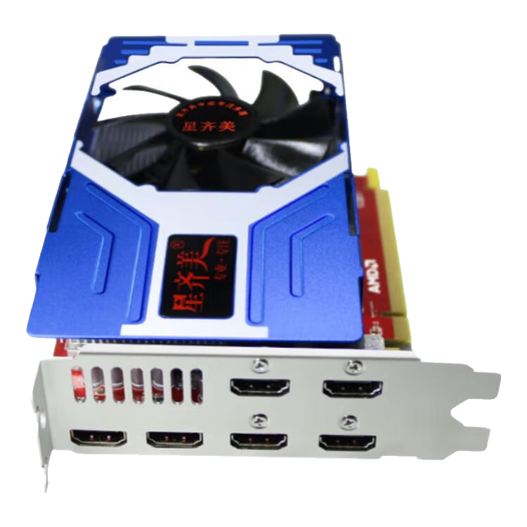星齐美 RX 580 6屏输出 4G显存 HDMI接口 显卡