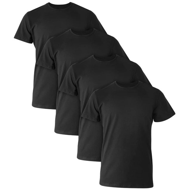 HANES 男士圆领短袖内衣 4 Pack