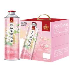 珠江啤酒 11.0°P珠江茉莉花茶中式茶啤酒980mL*6罐整箱大容量官方旗舰店