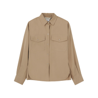 Max Mara 麦丝玛拉 女士棉质休闲系扣长袖衬衫