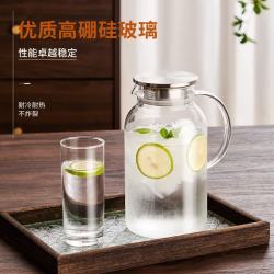 青苹果 耐热玻璃 茶水分离 1900ml 冷水壶