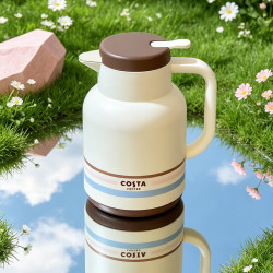 COSTA 咖世家 红胆玻璃保温壶 1.45L 棕色