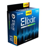 Elixir 怡丽丝尔 镀镍钢覆膜电吉他琴弦 OPTIWEB技术 超轻型0.2-1mm 4套装 防腐蚀持久音色 舒适手感