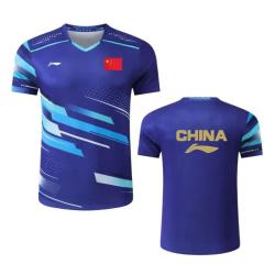 李宁 速干乒乓球国家队大赛服短袖运动比赛服款号