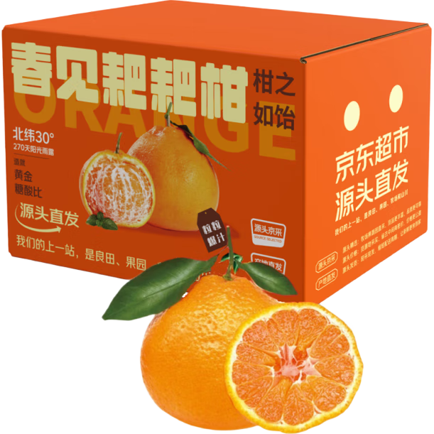京地达 春见耙耙柑 中果 4.5斤 桔/橘