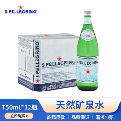 圣培露 意大利含气天然矿泉水 750ml*12瓶