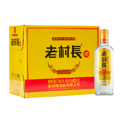 老村长 42度谷色谷香浓香型白酒纯粮光瓶酒450ml*12瓶整箱口粮酒
