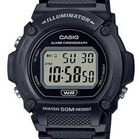 Casio 卡西欧 W-219H-1AVEF,黑色,表带。