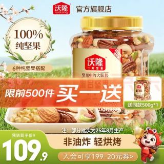 沃隆 混合纯坚果 500g 买一赠一