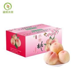 涵果 现摘新鲜上海南汇大团水蜜桃12个装白凤玉露大桃当季水果