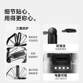 徕芬 AirFold 透明探索版 手持便携静音 USB小风扇