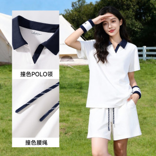 班尼路 撞色POLO领套装女