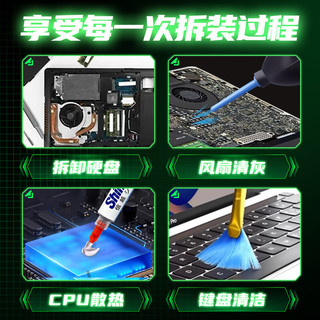 东部工品 笔记本清灰套装 含信越7921硅脂2g 电脑拆机工具