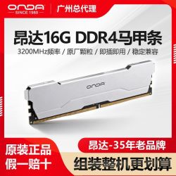 昂达 16G DDR4 3200 马甲 内存条台式机 英特尔专用 原厂颗粒
