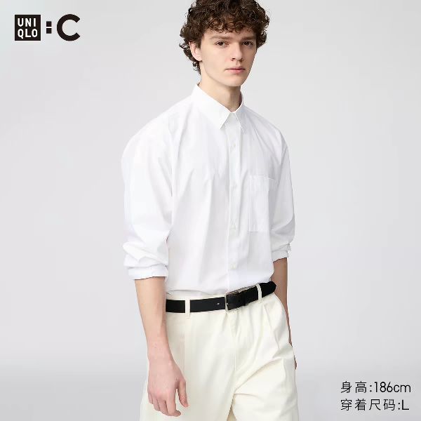优衣库 宽松衬衫/长袖优衣库男装女装合作款/衬衣482453 480294