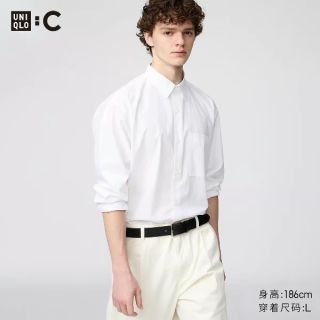 优衣库 宽松衬衫/长袖优衣库男装女装合作款/衬衣482453 480294