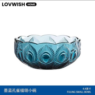 乐唯诗 孔雀浮雕小碗*