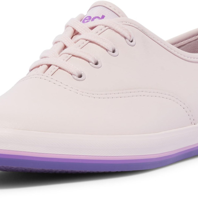 Keds 女性 Champion 皮革系带时尚运动鞋