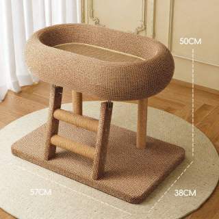 宠特伯雷 猫抓板猫窝四季通用睡玩一体耐磨不掉屑不占地剑麻猫爬架玩具家用