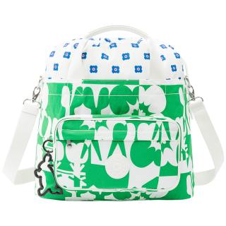 kipling JIHOON 白底红蓝绿印花 女士单肩包