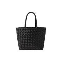 MUJI/無印良品 宽条手包 黑色 小号 女士手提包