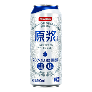京东京造 全麦原浆白啤 500ml*12罐