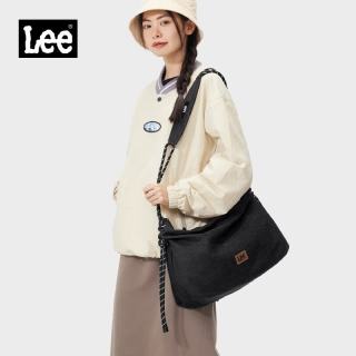 Lee 大容量 男士斜挎包  黑色（牛仔布）