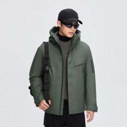 波司登 男士短款都市轻机能连帽羽绒服