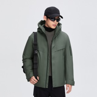 波司登 男士短款都市轻机能连帽羽绒服