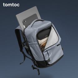 tomtoc 【轻量防泼】旅行双肩包 T66 速黑 28L