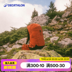 迪卡侬 双肩背包MH500户外旅行徒步登山轻量化背负系统大容量25L 安木色-25L
