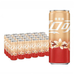 可口可乐 碳酸饮料香草味 330ml*24罐