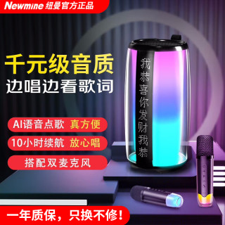 纽曼 K19蓝牙音箱显示歌词家用便携户外K歌音响麦克风