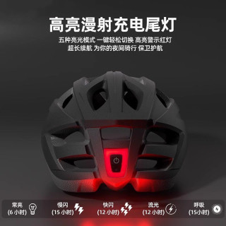 骑行头盔户外运动超轻山地公路车带灯一体盔