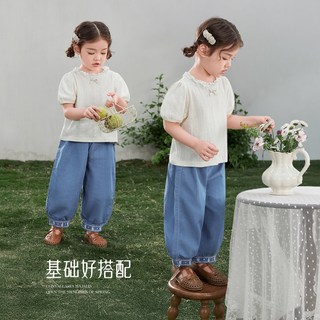 jellybaby 女童牛仔裤 夏季薄款 儿童长裤
