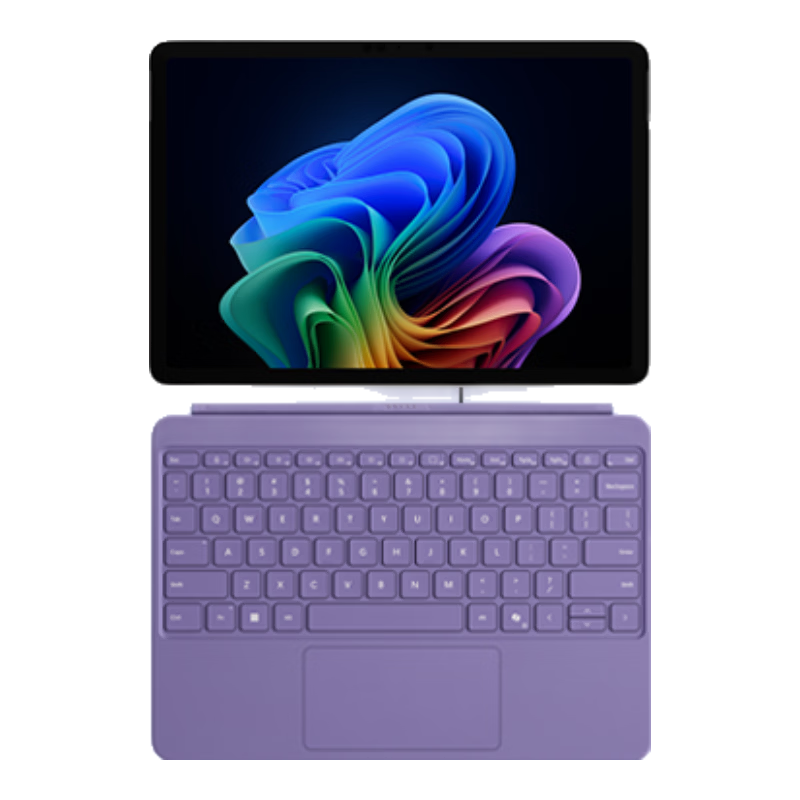 微软 Surface Pro 骁龙X Plus 16GB+256GB 亮铂金配罗兰紫键盘