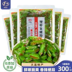 YIHAI 小熊船长 亿海裙带菜梗段 香辣味300g*5袋【微辣爽口】