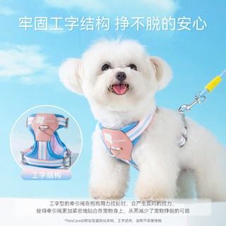 嬉皮狗 多彩小花防挣脱胸背牵引绳