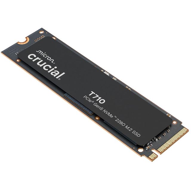 BALLISTIX Crucial T710 SSD 4TB M.2 NVMe PCIe 5.0 x4 Gen5,读取速度高达 14,500 MB/s 写入