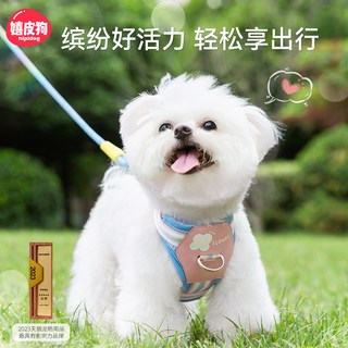 嬉皮狗 多彩小花防挣脱胸背牵引绳
