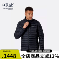 Rab 男士700蓬运动羽绒Microlight防泼水防撕轻量羽绒服403g QDB-16 墨黑色 M