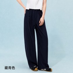 MISSWISS 莱赛尔亚麻弯刀裤