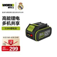 威克士 WA3596 绿色锂电池 5.0Ah
