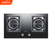 约克 JZY/T-YK-ZJ6 5.0KW大火力 黑晶钢化玻璃 双灶燃气灶