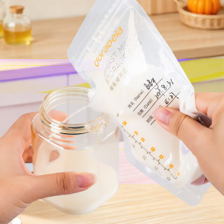 多啦贝啦 壶口式储奶袋母乳储存分装保鲜袋一次性密封防漏储奶袋200ml*90片