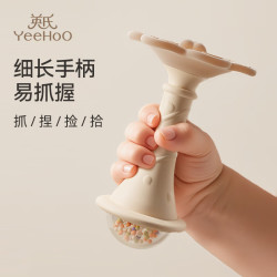 英氏 婴幼儿手摇铃0-1岁新生儿分阶安抚玩具沙锤尝鲜装宝宝牙胶 向阳花牙胶摇铃1个