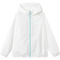 PUMA 彪马儿童防晒衣连帽轻薄柔软本白165