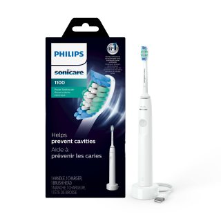 Philips 飞利浦 1100 成人电动牙刷 声波清洁 14天续航 日常口腔清洁 生日礼物 送男生/女友 HX3641/02