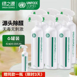 绿之源 GREEN SOURCE 绿之源 光触媒除甲醛喷剂 500ml*6瓶装 清除剂 新房急入住用 抗细菌 除异味