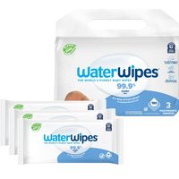 WaterWipes 无香温和婴儿湿巾 新生儿手口屁亲肤湿纸巾 低过敏 3包 180片